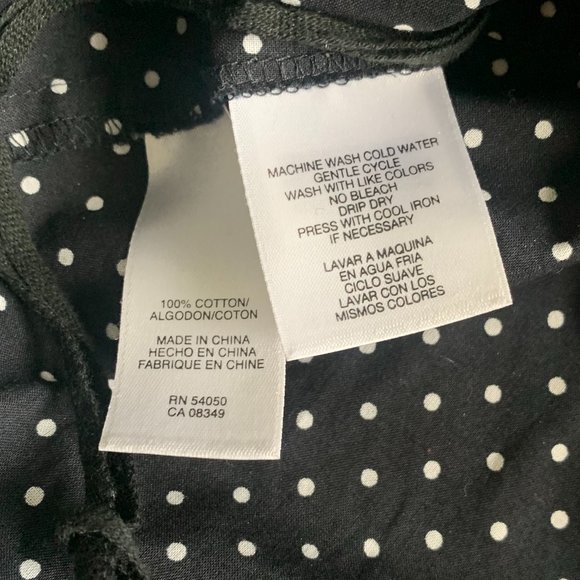 2/$25 Jones New York Black/White polka dot blouse - Size Medium - Picture 9 of 9